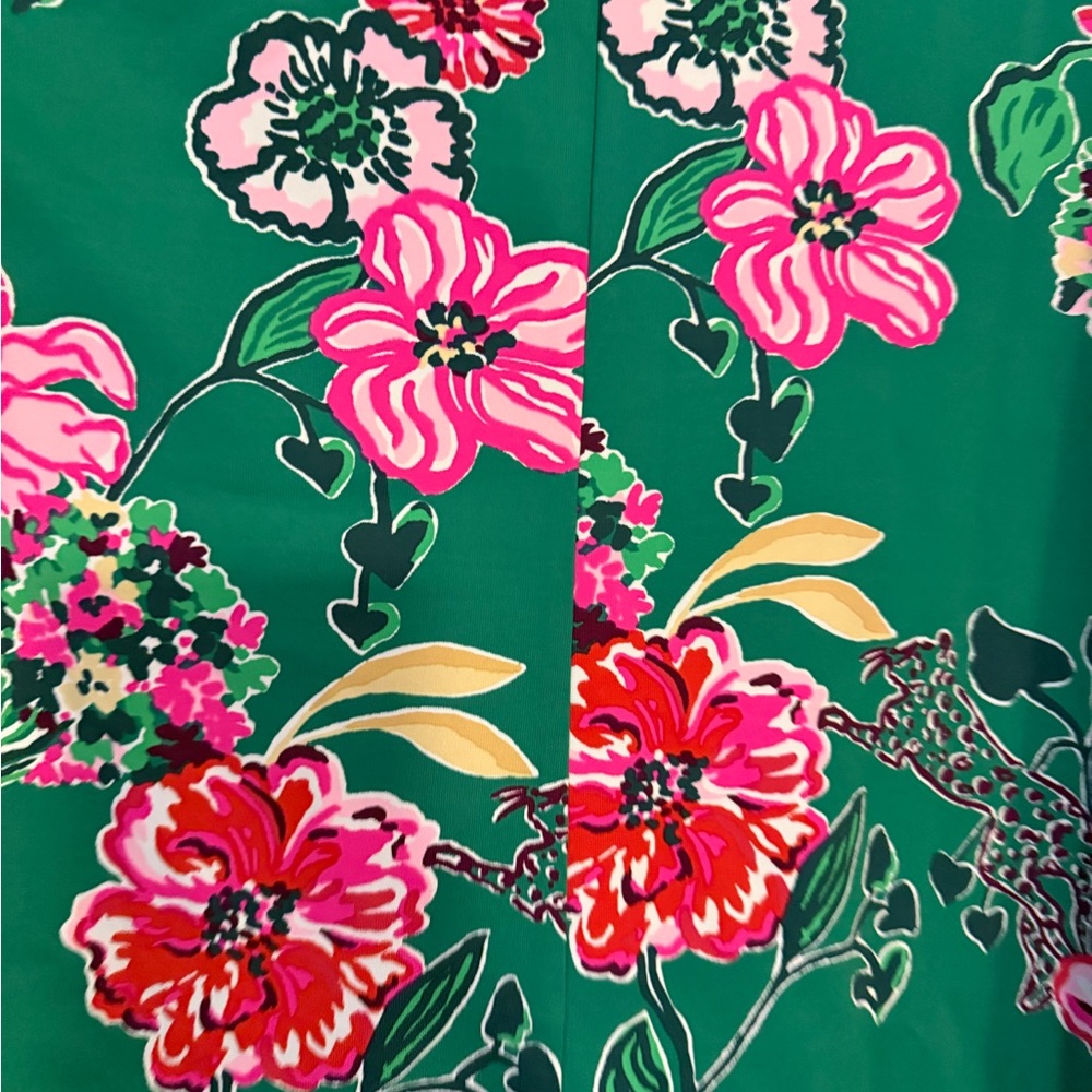 Lilly Pulitzer Vibrant Green and Pink Floral Dress - Picture 5 of 6